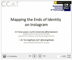Tama Leaver, Tim Highfield, CCAT, Curtin University, ANZCA, instagram, identity 